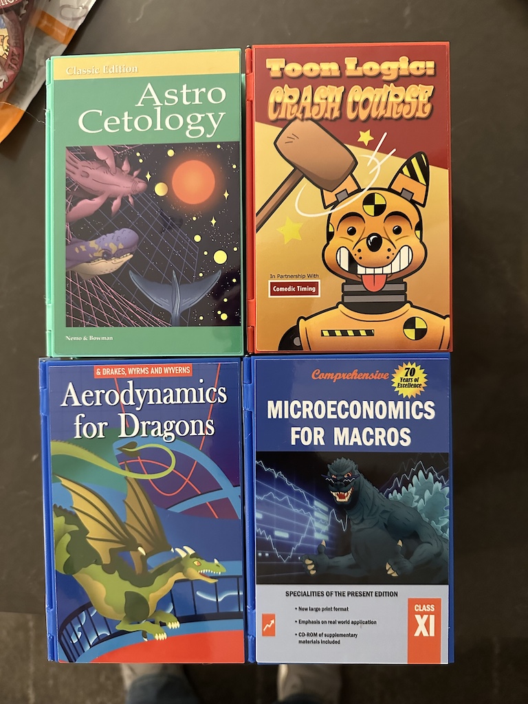 photograph of four book covers